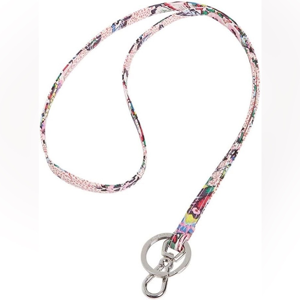 Vera Bradley Stitched Flowers Iconic Lanyard NWT